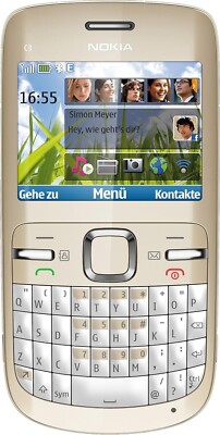 Nokia C3-00 Smartphone (entsperrt) - Gold Weiß