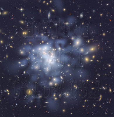 Dark Matter Center Abell 1689 Hubble JPL NASA space telescope photo hs-2010-37-a