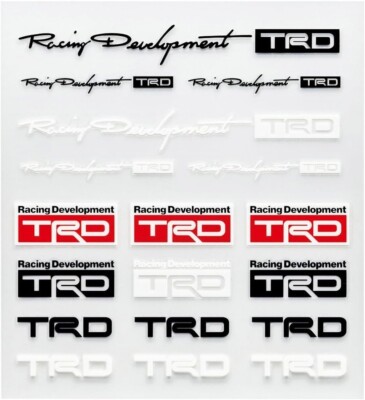 Original OEM TOYOTA TRD Mini Aufkleber Set 08231-SP182 B100×H110mm für Auto A...