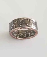 1991 JFK Half Dollar Coin Ring  Kennedy Coin Ring  Coin Jewelry  Unique Gift