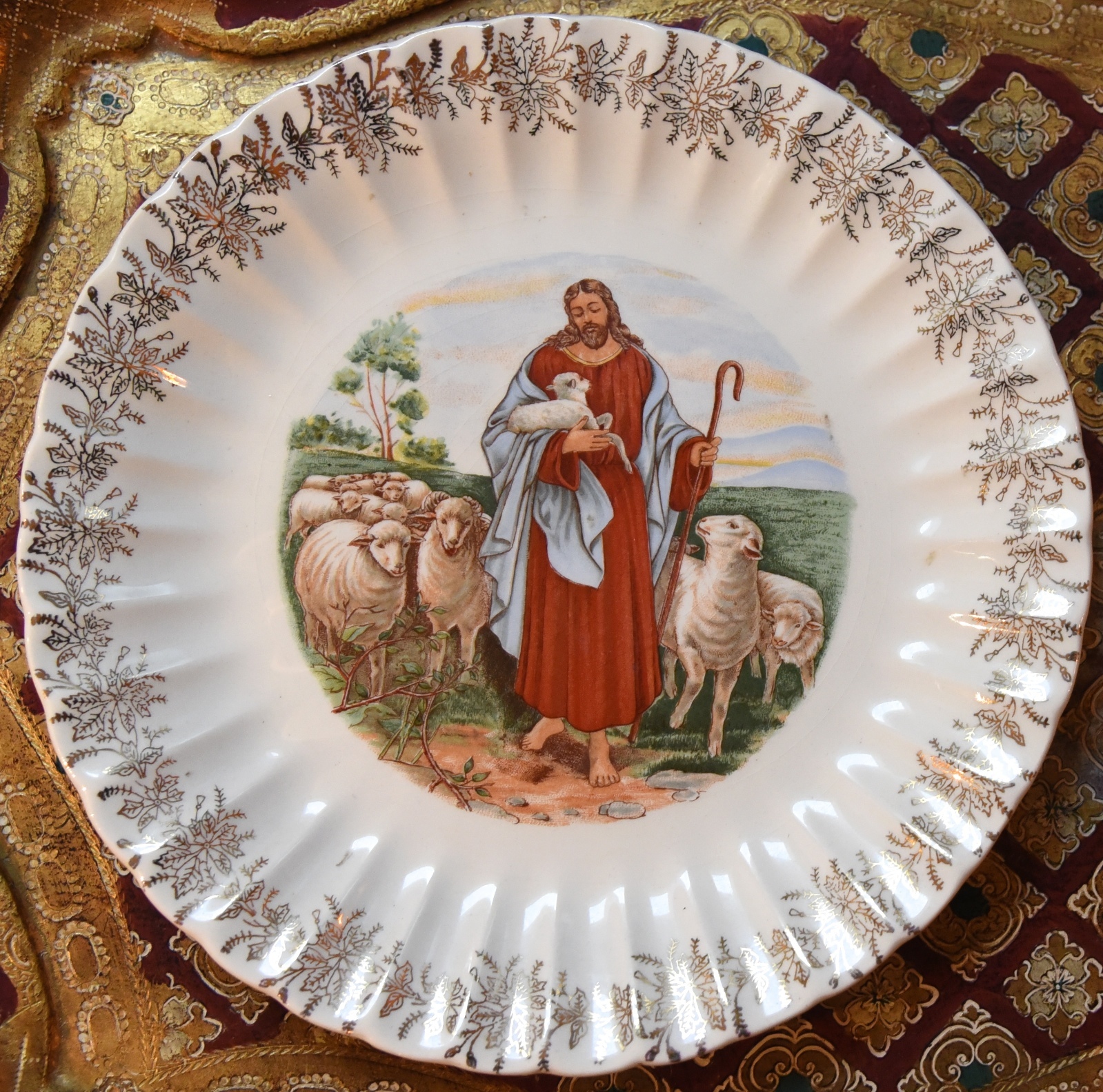 SANDERS MFG CO NASHVILLE TENNESSEE JESUS GOOD SHEPERD 23K GOLD eBay