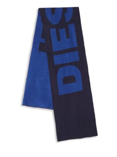 DIESEL Italia Mezcla de Lana Sombrero y Bufanda [E4086] 64 x 12 IN 2 Piezas AZUL PACAT Conjunto Foto 4 de 4