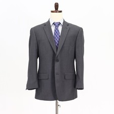 Pronto Uomo 44R Gray Sport Coat Blazer Jacket Solid 2B Wool