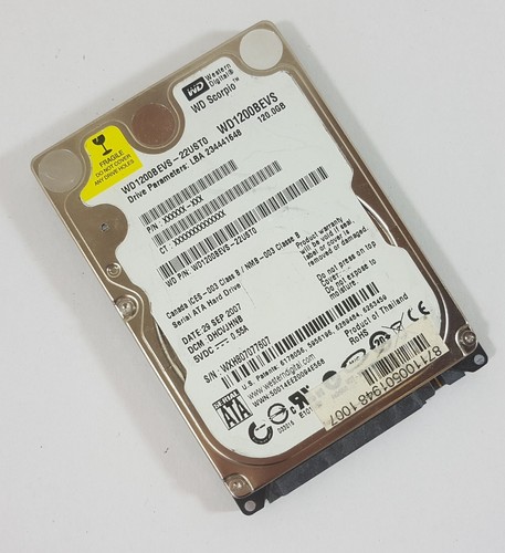 120GB Western Digital WD1200BEVS-22UST0 SATA 2,5" Notebook Festplatte HDD