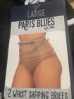 LADIES BRIEFS  BEIGE & BLACK CONTROL PARIS BLUES SIZE LARGE NEW WAIST SHAPING — photo 3