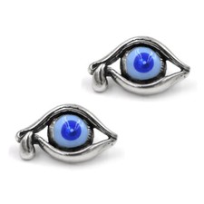 Occhio del Tempo di Salvador Dalì Orecchini in Argento 925 Smaltato a Mano