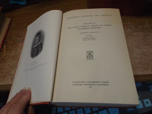 Genetic Studies of Genius - Vol I, II & III - HC - Stanford University - 1926 - Imagen 7 de 15