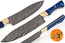 CUSTOM HANDMADE FORGED DAMASCUS STEEL CHEF KNIFE KITCHEN KNINFE CHEF 1349