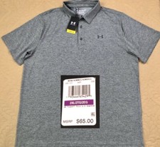 NEW..MEN 2XL UNDER ARMOUR PLAYOFF POLO 2.0 HEATHER  PITCH GRAY 