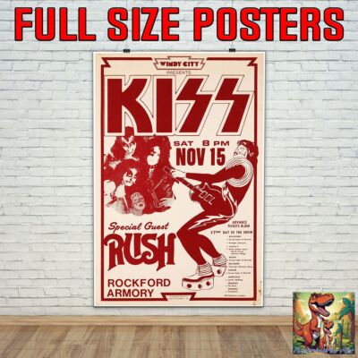 Kiss Rush 1975 Live Konzert Tour Poster ähnlich A1 - 36''x24''
