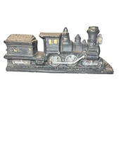 VTG 4) Byron Molds Ceramic Locomotive Train Engine, 3 Passenger Cars (AA)