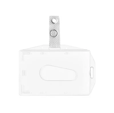 Ausweishülle transparent mit Clip Kartenhalter Dual security Ausweis Schutzhülle