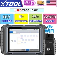 USED XTOOL D8W OBD2 Scanner E=CU Coding All System Diagnostic Tool Bidirectional