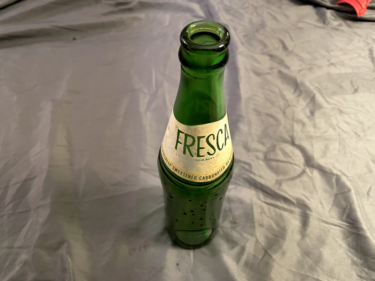 Coca-Cola フリスビー 緑色　ＵＳＡ製 Vintage Fresca Green Glass 10 oz Citrus Soda Bottle Coca Cola