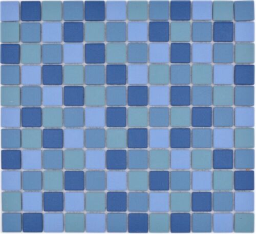 Ceramic Mosaic Blue Turquoise Pool Mosaic Tile SLIDE BARRIER SHOWER CUP FLOOR TILE  - Picture 1 of 5