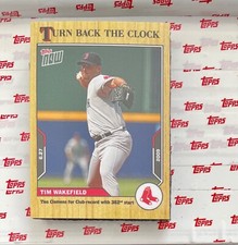 2021 TOPPS NOW TURN BACK THE CLOCK BOSTON RED SOX TIM WAKEFIELD #88 382ND START