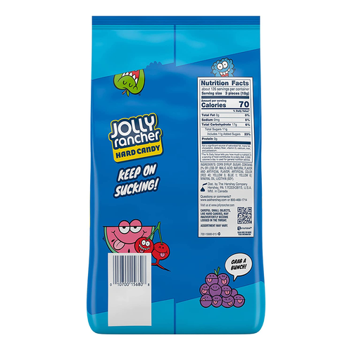 JOLLY RANCHER Assorted Fruit Hard Candy - Individually Wrapped - 5 lb Bulk Bag - Picture 2 of 6