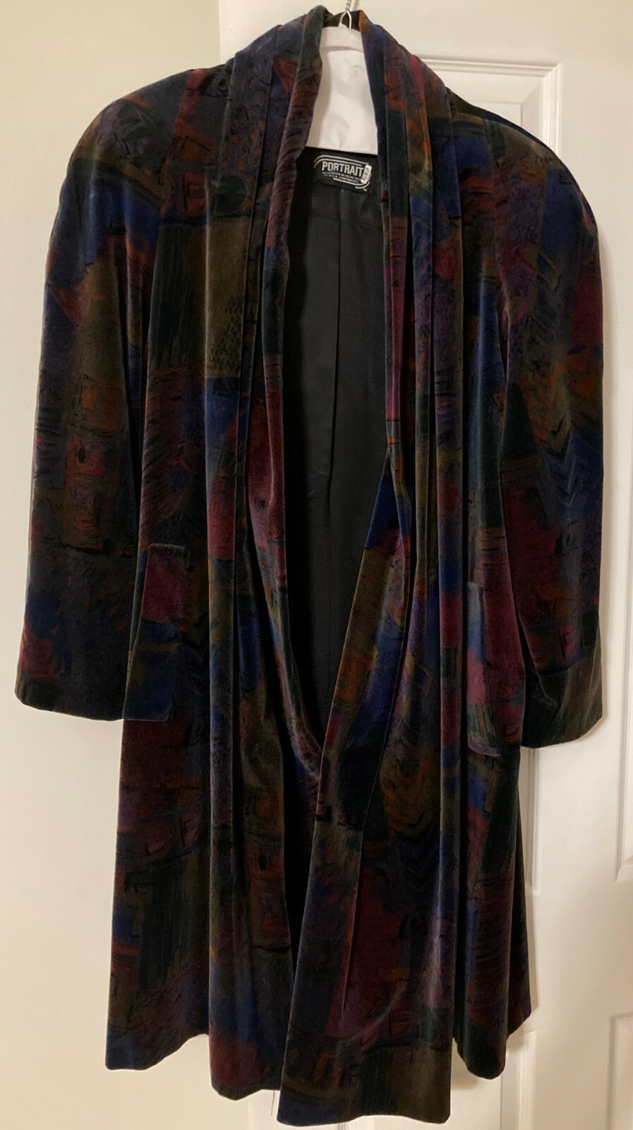 PORTRAIT de Ball Velvet Duster Swing Coat Womens Sz 6… Gem