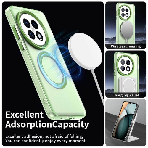 For OnePlus 13 5G, Shockproof Magnetic Candy Ring Matte Bumper Clear Cover Case - Picture 30 of 38