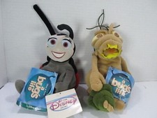 Disney Store 8" A Bug's Life MINI Bean Bag Plush FRANCIS / P.T.Flea Lot of 2 Tag