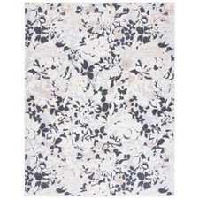 SAFAVIEH Indoor Outdoor CBN672A Cabana Ivory / Charcoal Rug