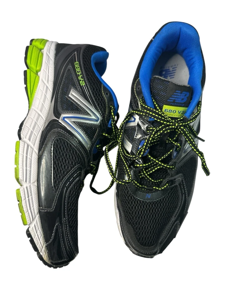 NEW BALANCE Para Hombres Talla 11 680 V2 Tenis Negros Correr Caminar Zapatos Hechos en EE. UU. Foto 2 de 4