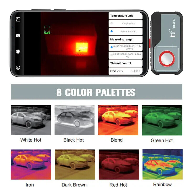 HT-203U Thermal Camera -20°C~550°C Android Type C Mobile Phone 256