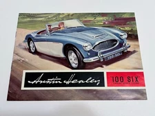 1957 58 59 AUSTIN HEALEY 100 SIX 2-SEATER SALES BROCHURE IN EXCELLENT CONDITION