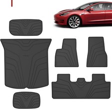 All Weather Cargo Mats For Tesla Model Y 2020 2021 2022 2023 2024 Set Of 6