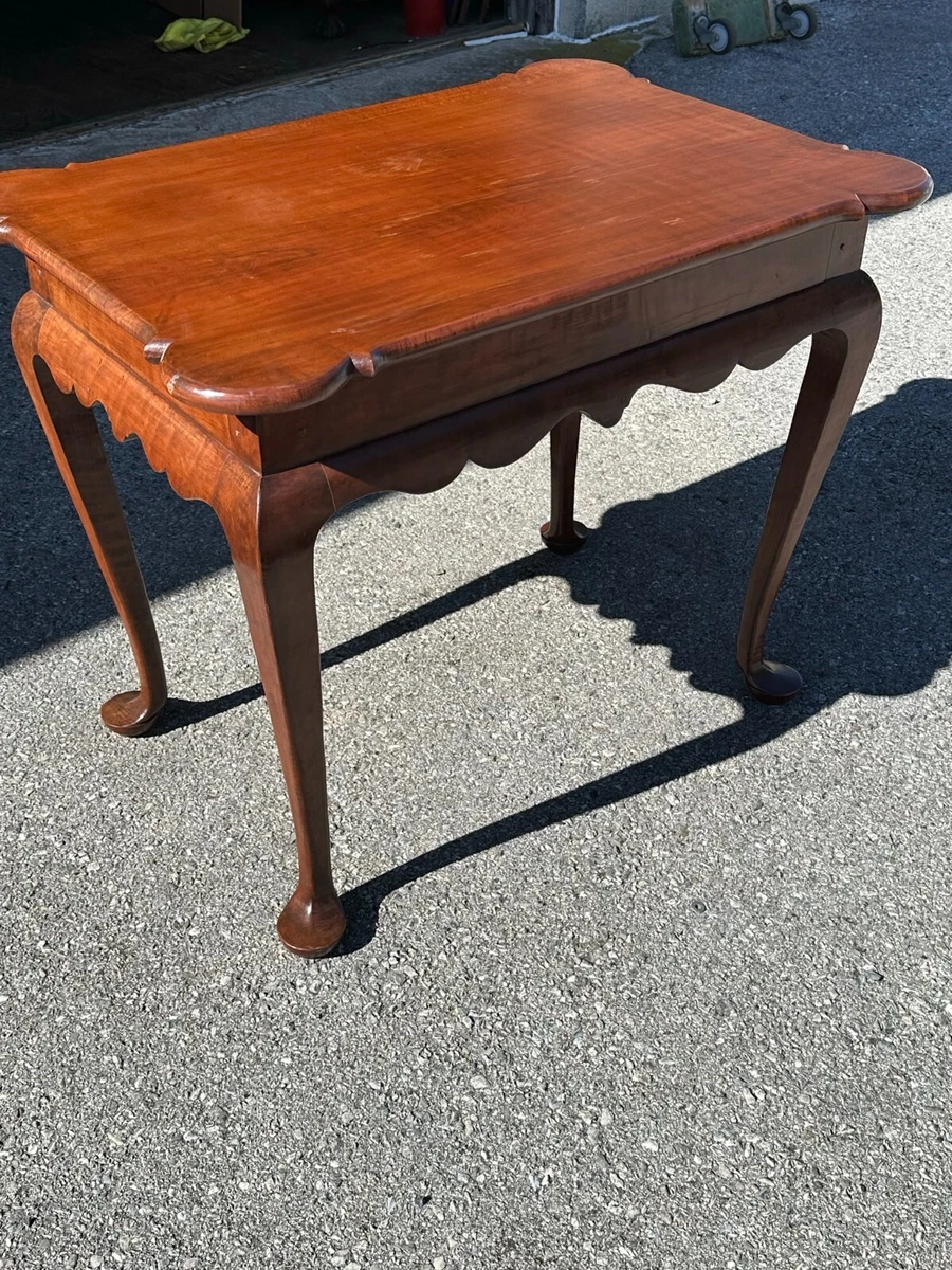 amazing clean antique style bench made queen anne cherry tea table side table