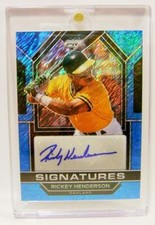 RICKEY HENDERSON #2 /5 AUTO AUTOGRAPHED SIGNATURES PRIZM PANINI BASEBALL 2023