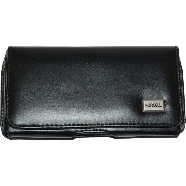 FORCELL CUSTODIA ORIGINALE CLIP CINTURA ECO PELLE FRC12 ORIZZONTALE NERO 78C868A - Immagine 2 di 4