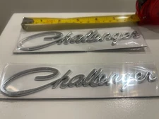 2 PIECE DODGE CHALLENGER CHROME EMBLEM BADGE NAMEPLATE