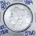 1889 BU UNCIRCULATED MORGAN SILVER DOLLAR AUTHENTIC U.S. MINT FREE SHIPPING 5760