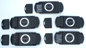 Lot of 5 Sony PlayStation PSP Handheld Consoles PSP-1001 ~ Parts or Repair