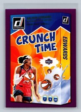 2025 Donruss WNBA #4 Aaliyah Edwards Crunch Time Press Proof Purple