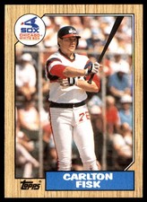 Carlton Fisk 1987 Topps #756 White Sox MLB READ FREE SHIPPING AutographDen