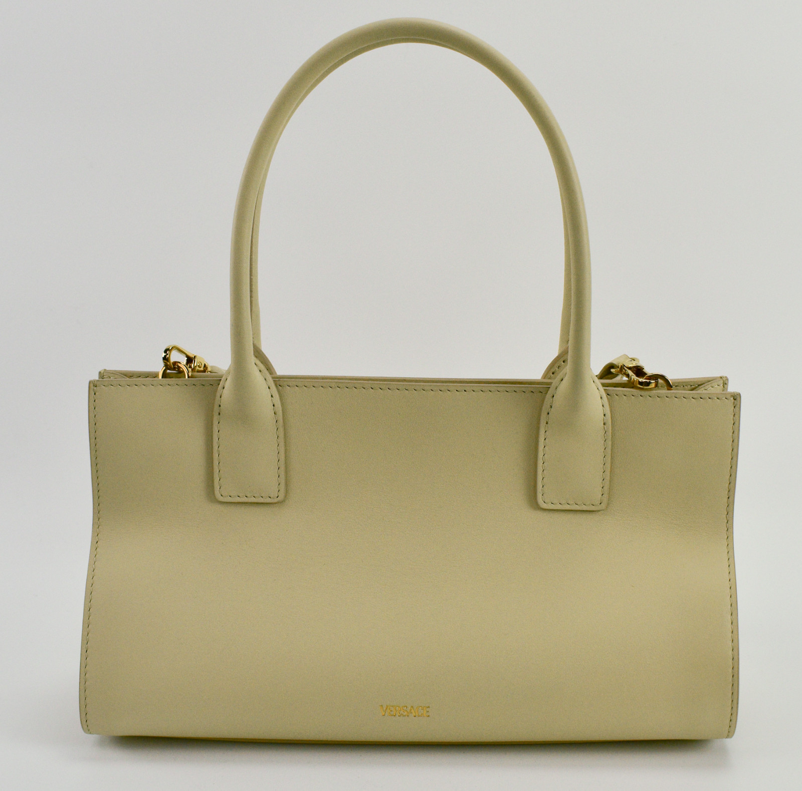 Versace Medusa '95 Women's Handbag Light Sand Leather Tote with Removable Strap image 4