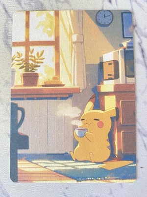 Anime ART STYLE Pikachu  Fan Full Art Pokemon Custom Card/perfect bookmark 