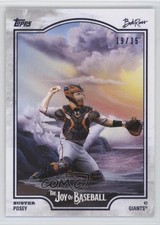 2025 Topps X Bob Ross The Joy of Baseball Titanium White 19/35 Buster Posey 04at