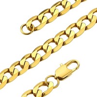 Panzerkette Edelstahl Kubanisch 41-76Cm 4-9Mm Breit Schmuck Herren Damen