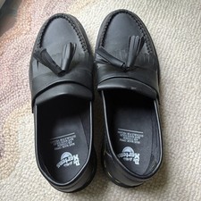 DR DOC MARTENS ADRIAN LEATHER PLATFORM TASSEL LOAFERS Women size 10