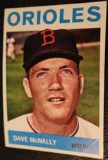1964 TOPPS BASEBALL SET. #161  Dave McNally, Baltimore Orioles, VG/VGEX