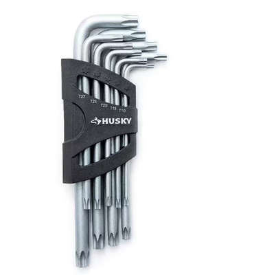 #ad HUSKY 9 PIECE MAGNETIC TAMPERPROOF TORX KEY SET WITH HOLDER 1001 967 826 L Keys $10.71