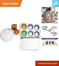 Deluxe Easy Bake Oven Pan Set with 60 Fit Cupcake Liners for Kids' Joy