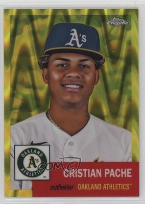 2022 Chrome Platinum Anniversary Yellow RayWave Refractor Cristian Pache 08jk