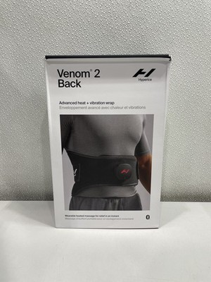 Hyperice Venom 2 Advanced Heat + Vibration Back Wrap, Black