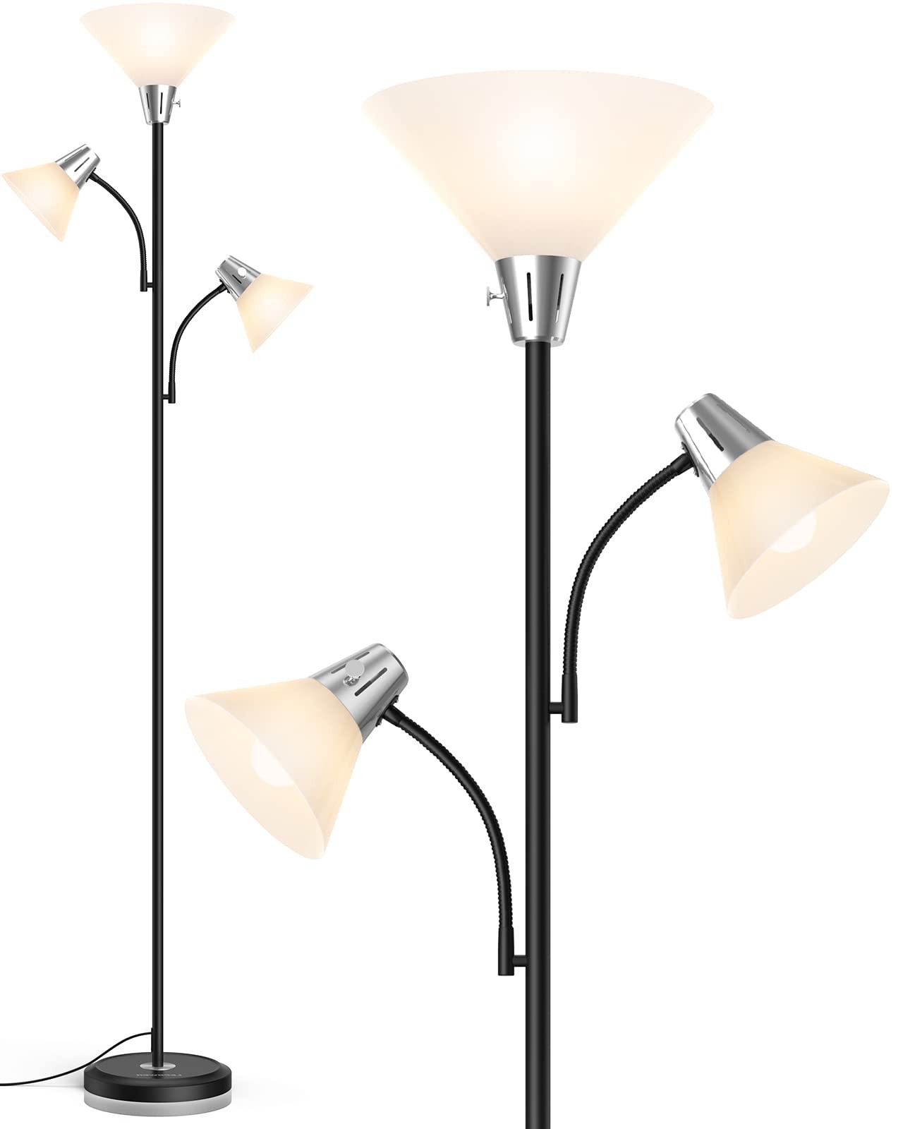 Energy-Saving 3000K Floor Lamp with Replaceable Bulb for Living Room-image