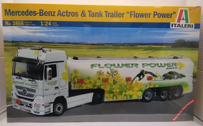 Italeri #3856 Mercedes-Benz Actros & Tank Trailer 1/24 Scale Plastic Model Kit
