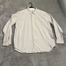 Tommy Bahama Shirt Mens XL Beige Stripe Cotton Long Sleeve Button Up Casual